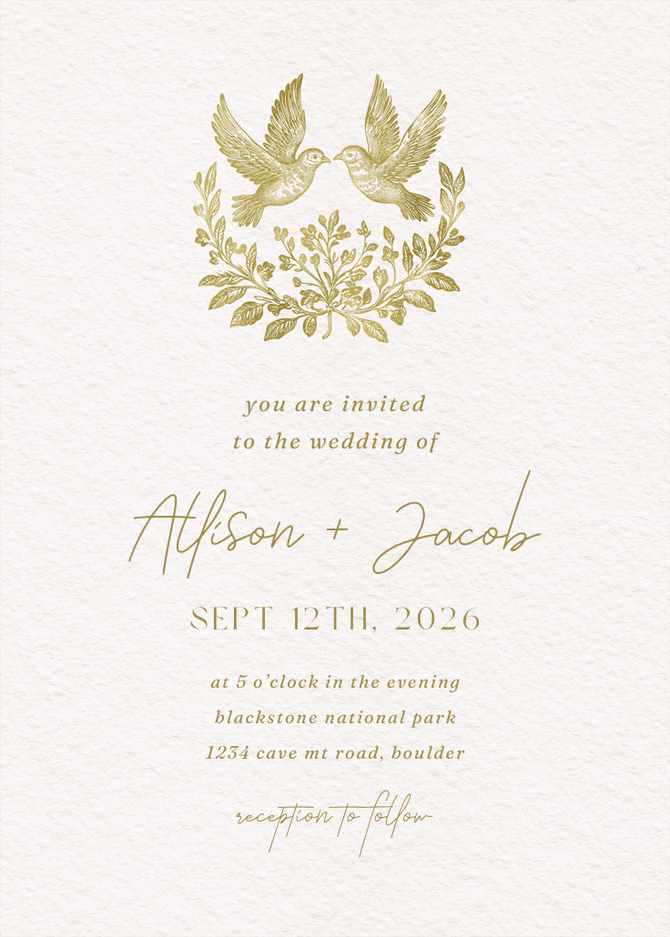 Traditional border - wedding invitation