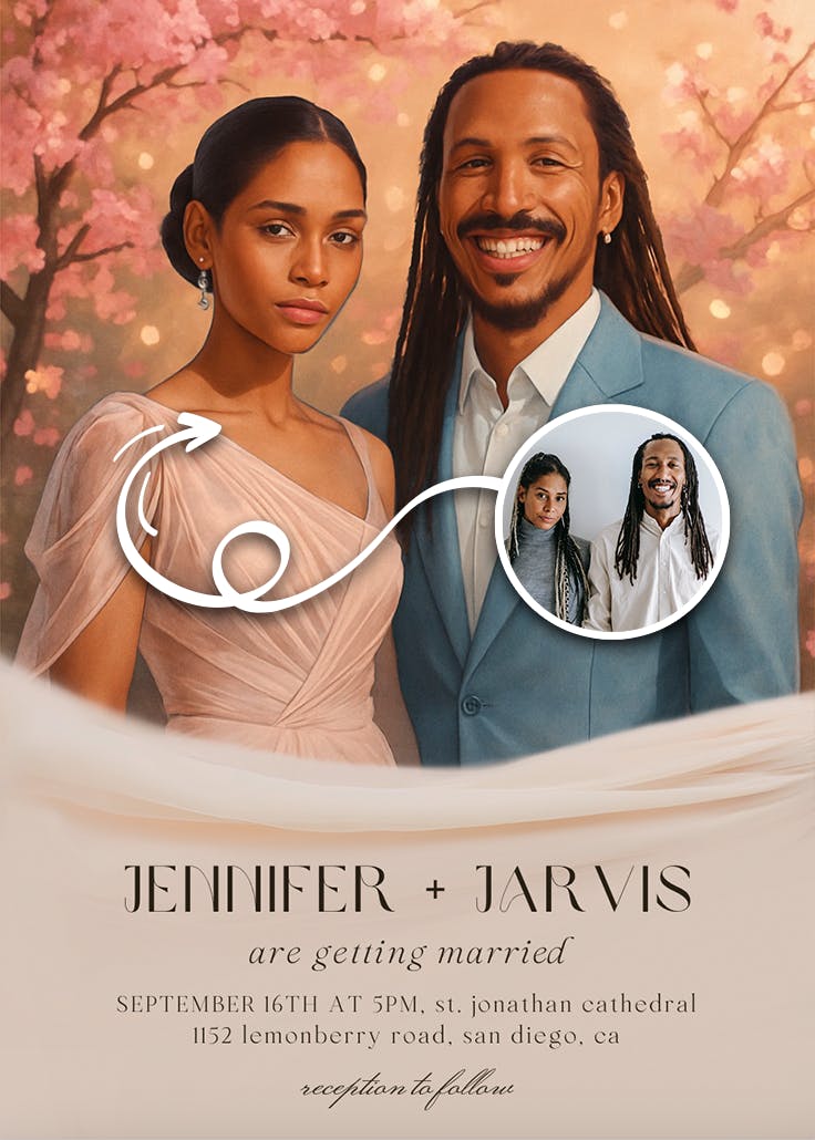 The vow of us - wedding invitation