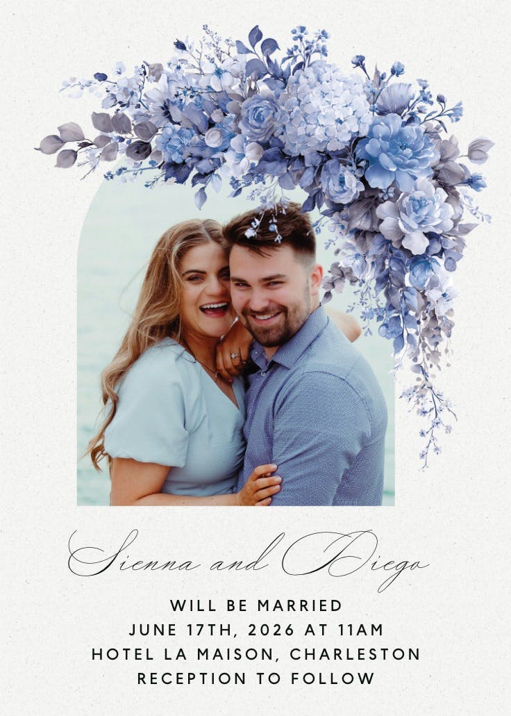 Under the arch - wedding invitation